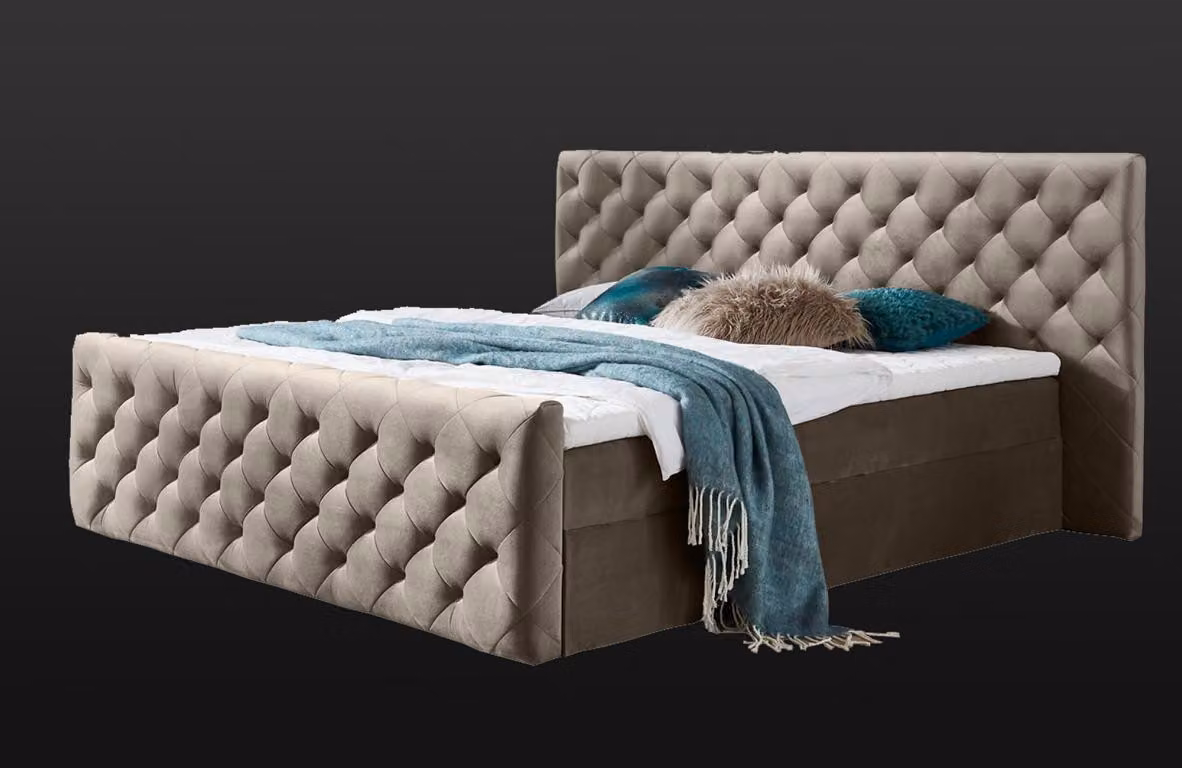 Chesterfield Samt Betten Doppelbett 160x200 Design Betten Hotel Einrichtung