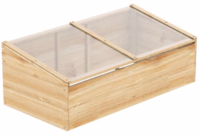 Serra Kweekkas, dimensioni 100x50x35 cm - Struttura in legno di abete - Pannelli in policarbonato - Tetto apribile con sistema di ventilazione