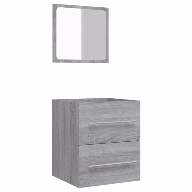 Mobile da Bagno con Specchio Grigio Sonoma 41x38,5x48 cm