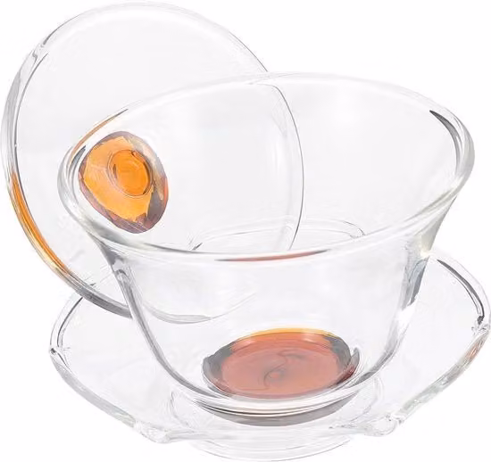 Set di Tazze in Vetro per Tè con 4 Mok e Coperchio - Tazza per Tè, Tazze per Tè e Mok per Espresso