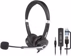 Cuffie con microfono con filo Hamlet Renova Headset Black e Silver
