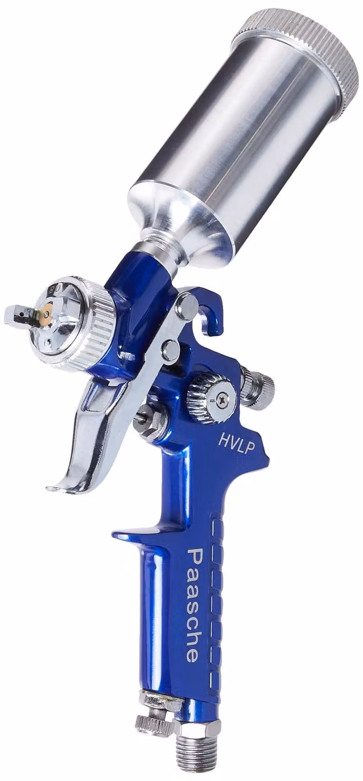 Pistola a spruzzo Paasche HVLP a gravità, per verniciatura, colore blu