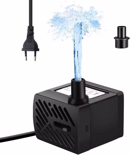 Pompa per tubi dell'acqua 3 W, silenziosa, 300 l/h con tubo flessibile da 1 m