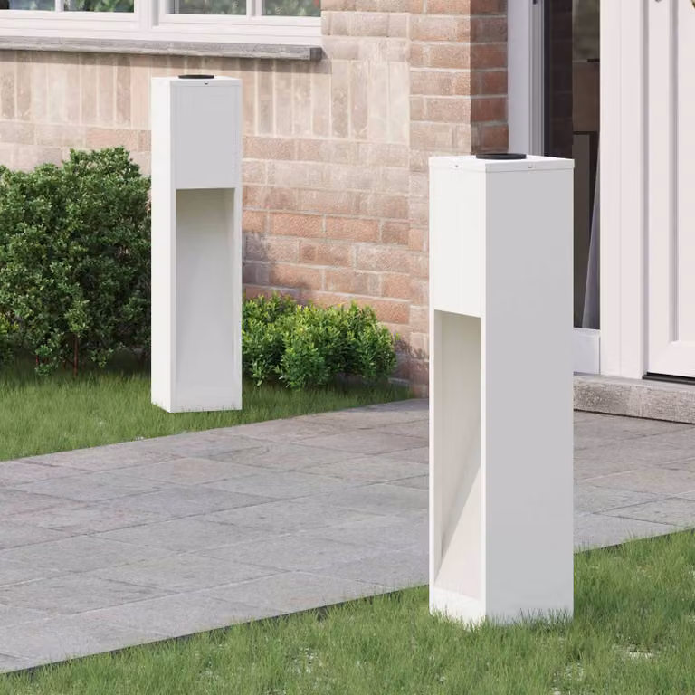 Set di 2 luci LED solari da percorso vidaXL, luce bianco caldo, L/P/H: 18 x 18 x 80 cm