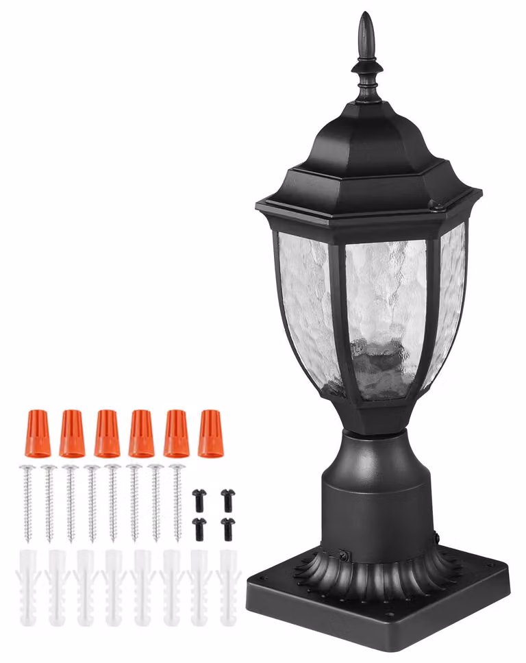 Lampada da giardino - Lampada esterna - Illuminazione per giardino - Lampione - Lampada da giardino a stelo - Sensore crepuscolare automatico