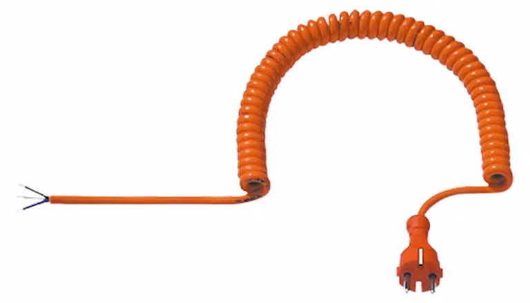 Cavo a spirale BACHMANN Arancione 1,0-5,0 m, H07BQ-F 3G1,50