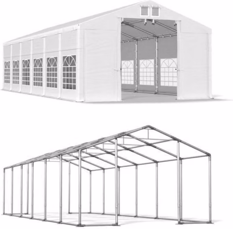 5x12 partito bianco Tenda WINTER ISD
