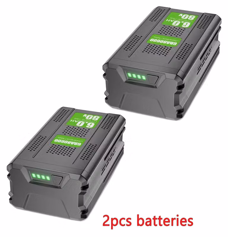 Batteria per GBA80600 - Batteria di ricambio agli ioni di litio da 80V - 6000 mAh, 6,0 Ah - Adatta per tosaerba e attrezzature da giardino - Grigia