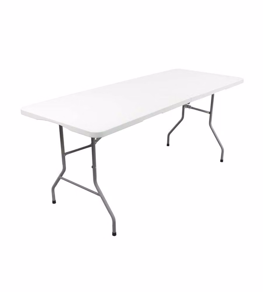 Tavolo Catering Pieghevole Bianco 182x70x74 cm Superficie HDPE Resistente - Dr. C