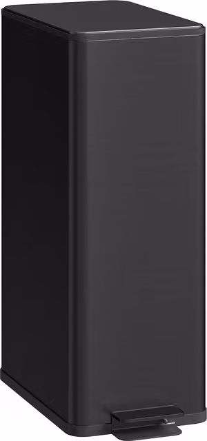 Cestino Spazzatura HOMCOM da 20L con Chiusura Soft Close e Secchio Rimovibile, Acciaio e Plastica, Nero, L: 37.2 cm, P: 21.5 cm, H: 57 cm