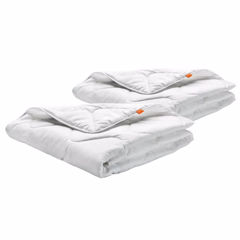 Piumino 155 x 220 cm, set di 2, piumino estivo leggero, 100% microfibra, adatto a chi soffre di allergie, sleepling Basic 100