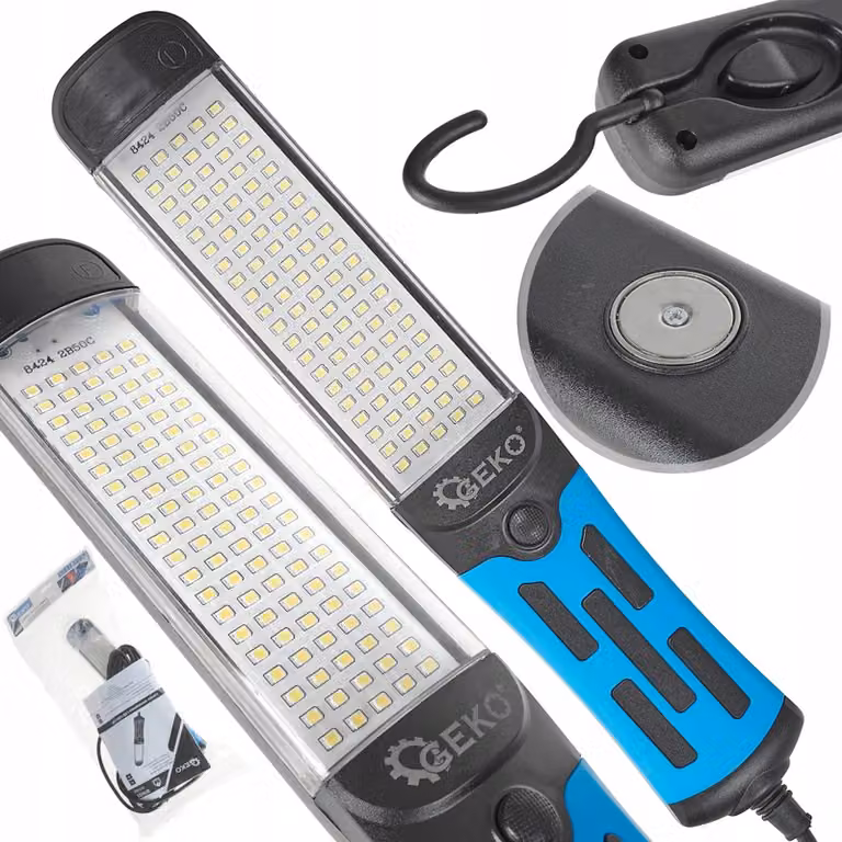 GEKO Luce da lavoro a LED 230 V, 15 W, con magnete e gancio - G15121