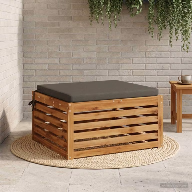 Cuscino per sedia vidaXL SOEST in poliestere con rivestimento lavabile e resistente ai raggi UV, colore grigio antracite