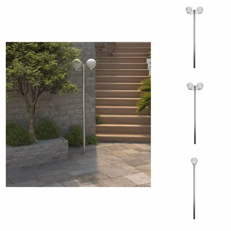 vidaXL Candelabro da giardino a 2 luci 220 cm - Illuminazione esterna