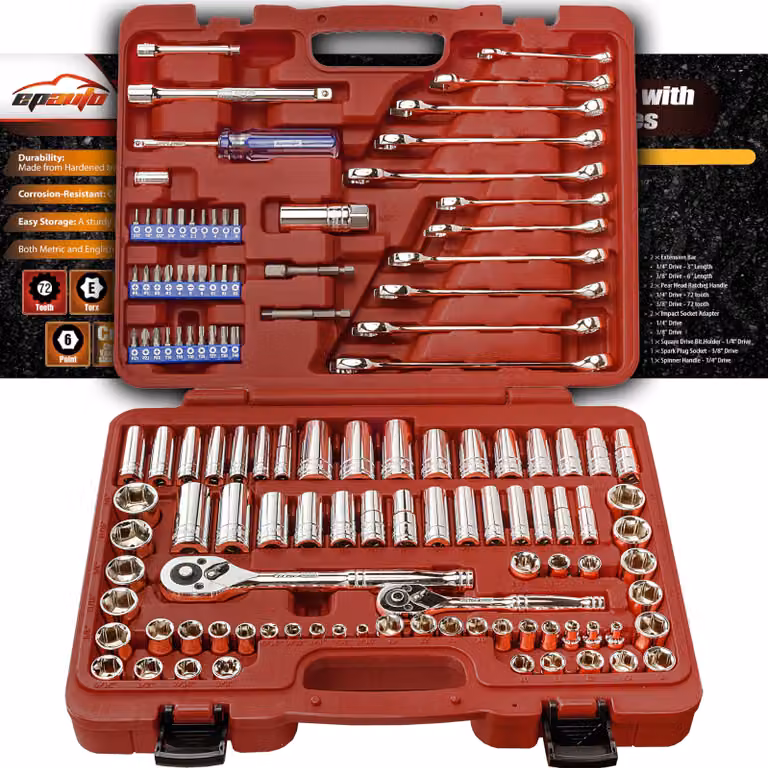 Set di utensili meccanici da 122 pezzi con custodia