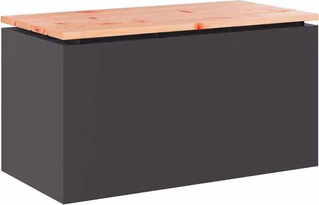 Panchina da Giardino | Panca da Giardino Nero 80 x 40 x 43 cm Acciaio