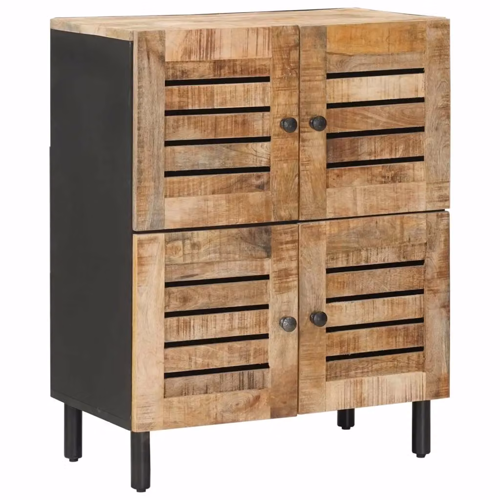 Armadio da soggiorno moderno vidaXL in legno di mango marrone L: 60 cm, P: 33 cm, H: 75 cm – 2