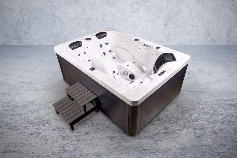 Vasca Idromassaggio Americana Da Esterno Modena Argento / Grigio 220X156Cm