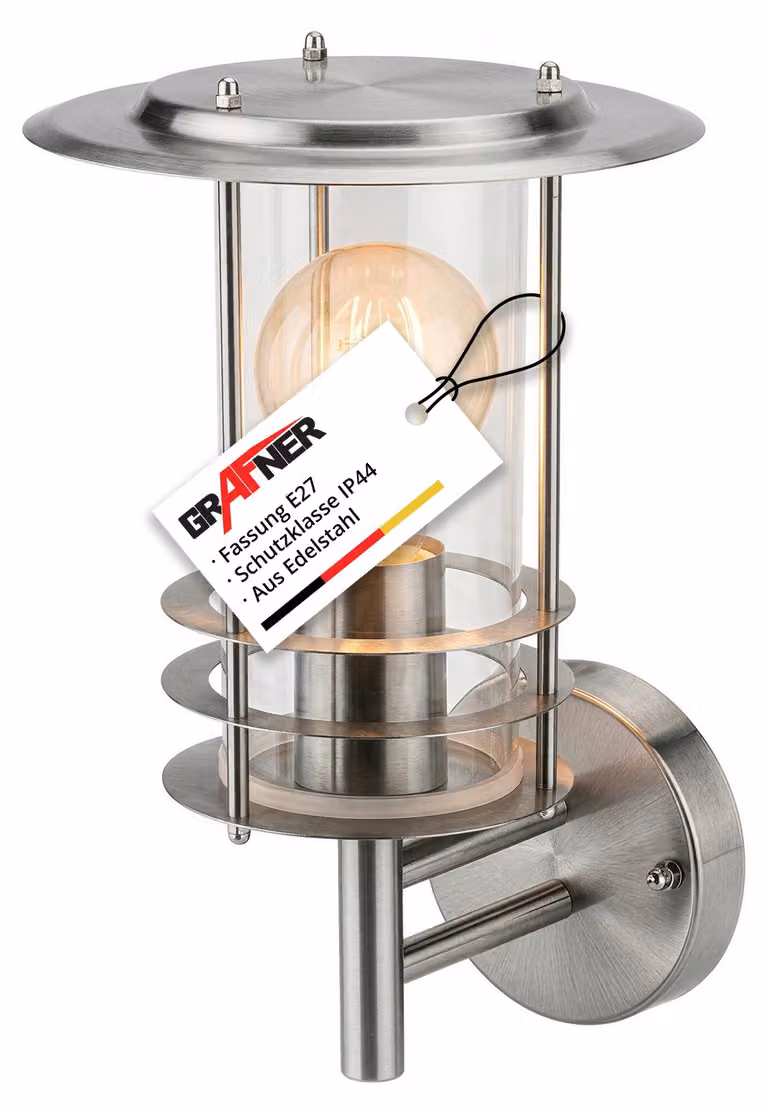 Grafner® lampada da parete in acciaio inox 17WB luce da parete luce da cortile