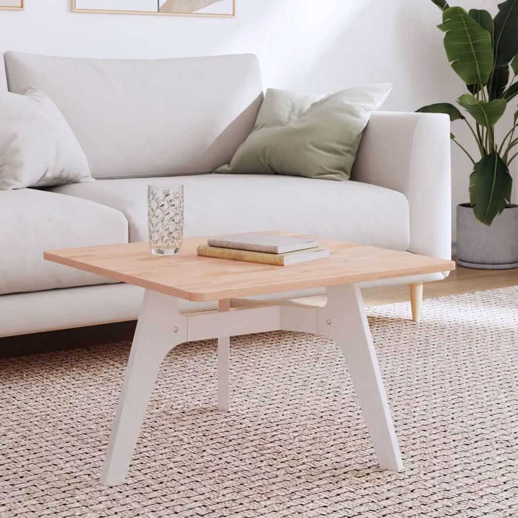 vidaXL Piano per Tavolo Quadrato in Legno di Faggio Marrone L: 60 cm, P: 60 cm, H: 1,5 cm