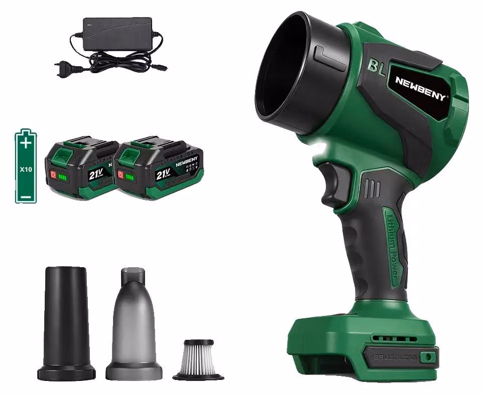 Soffiante turbo, 3000W di potenza, velocità del vento di 650 m/s, 2 batterie da 3.0Ah