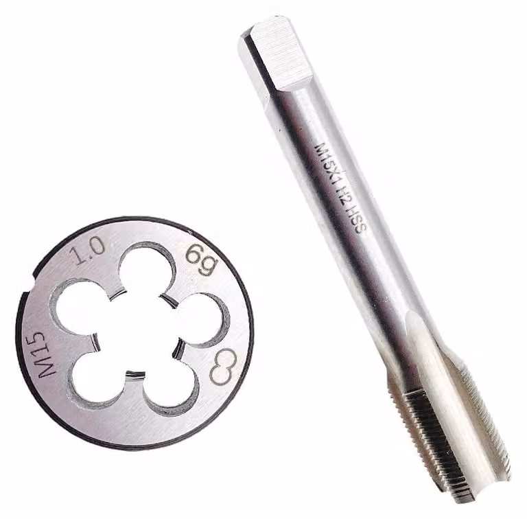 Set di utensili per filettatura M15 x 1 per lavorazione di fili metallici