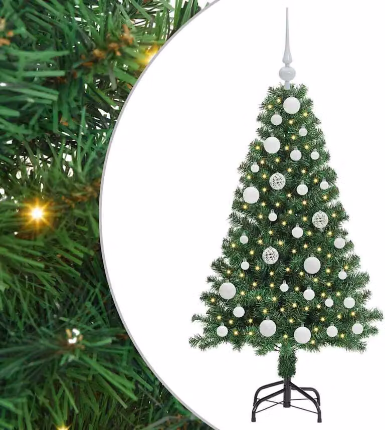 Albero di Natale artificiale con 150 LED Verde 120 cm