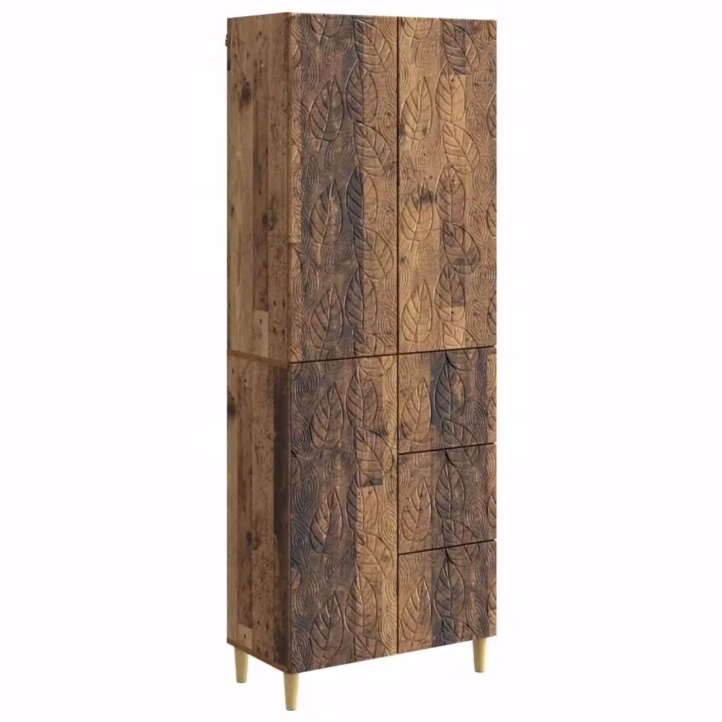 Set di 2 mobili in legno stile mid-century color marrone per soggiorno, ufficio o giardino vidaXL