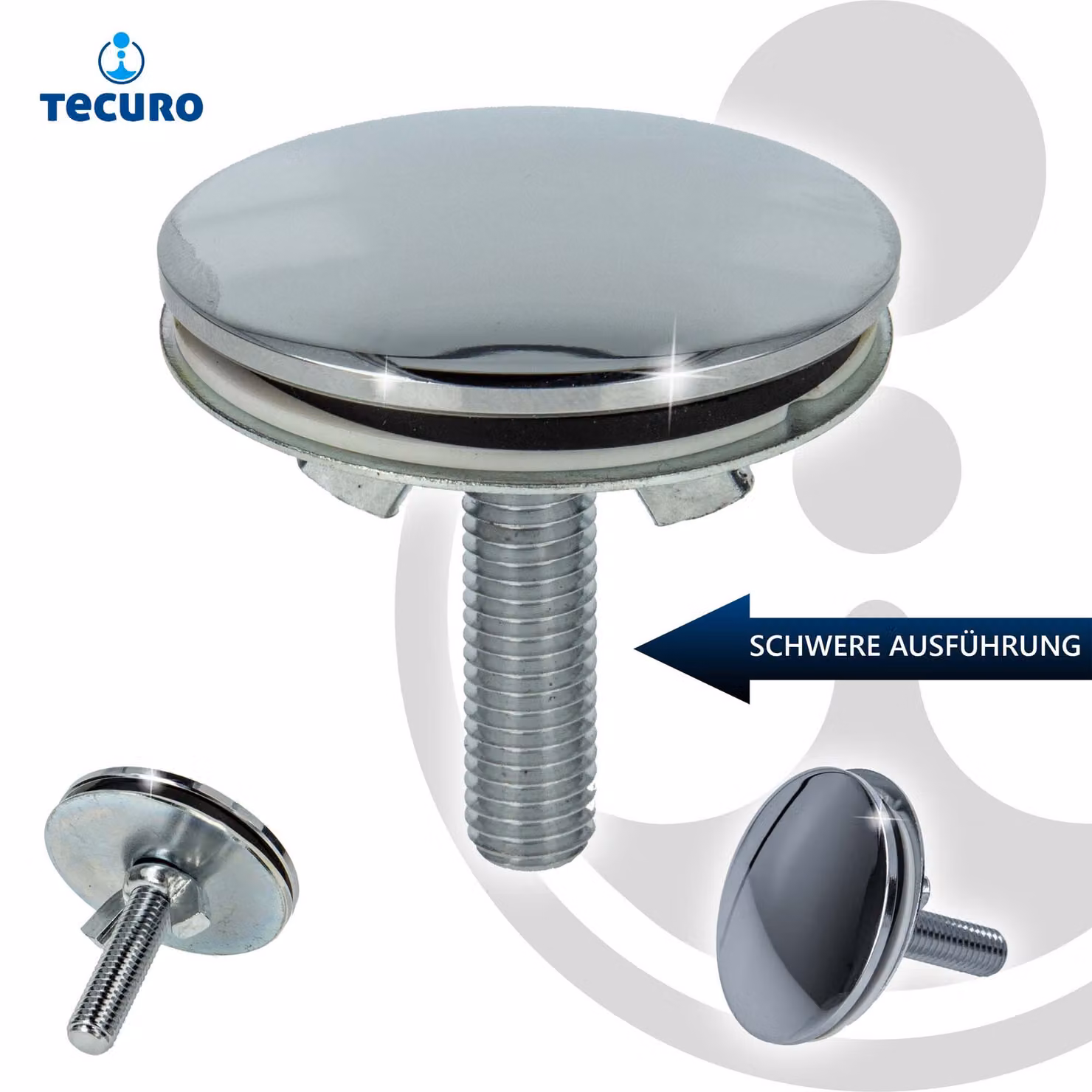 tecuro tappo per rubinetto coperchio per rubinetto a rosetta Ø 53 mm ottone cromato