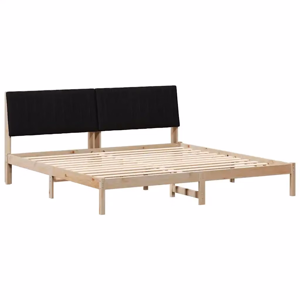 Struttura letto moderna vidaXL in pino massello marrone 200 x 200 cm – 2