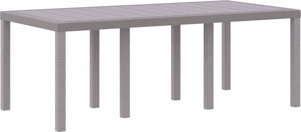 Tavolo da Giardino Grigio chiaro 200 x 100 x 73 cm polyrattan