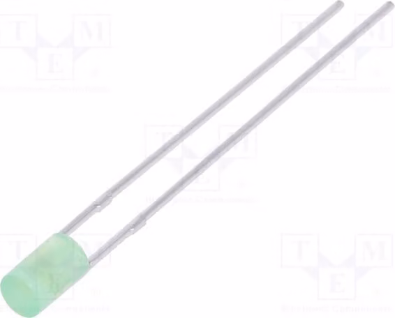 5 LED, 3mm, 1300÷2200 mcd, verde, 110°, senza flangia, LL-304PGD4J-G5-2B, diodi LED a foro passante (THT)
