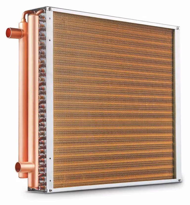 Scambiatore di calore – Scambiatore di calore aria-acqua – Rame-alluminio – 50x50 cm (20x20 pollici) – Alette in resina epossidica