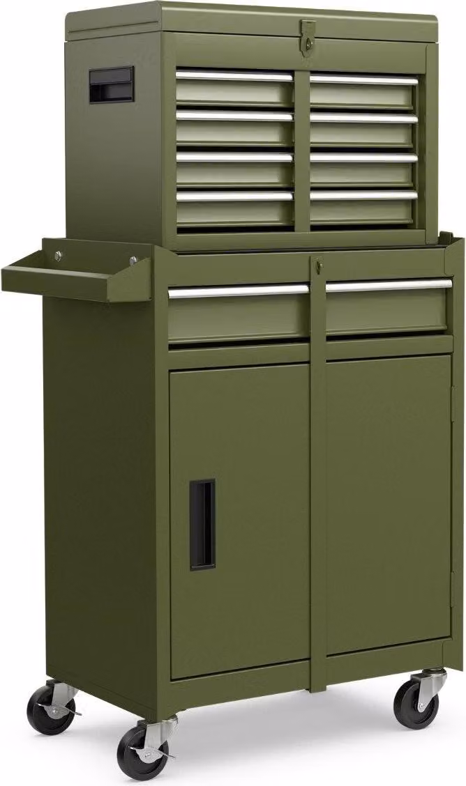 Cassettiera portautensili 2 in 1 con 5 cassetti, capacità 100 kg