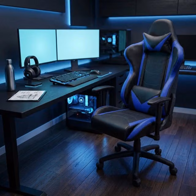 POLTRONA DA GAMING FALLOUT BLU E NERA