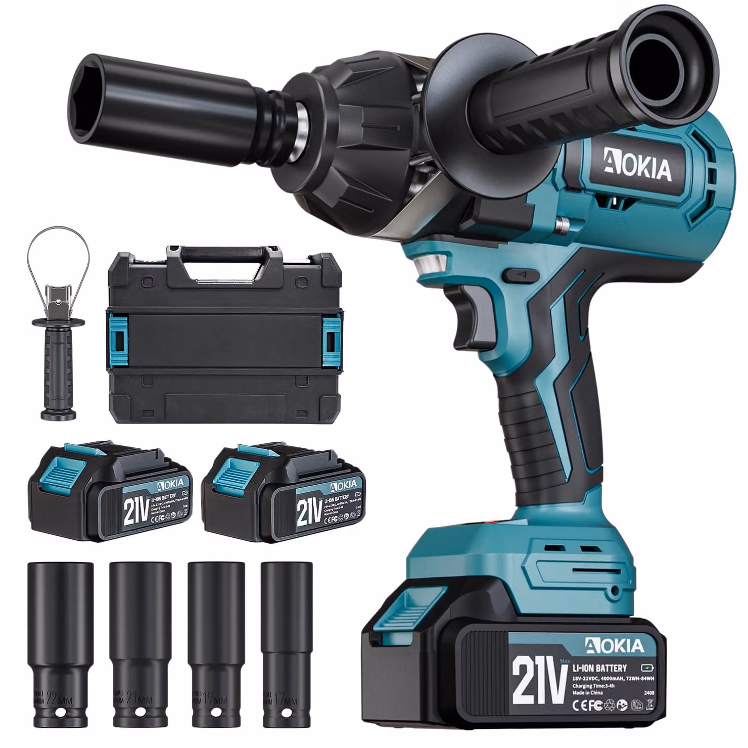 Avvitatore a batteria per viti autofilettanti - Coppia: 1000 Nm - Tensione: 220 V - 2 batterie incluse - Acciaio inossidabile