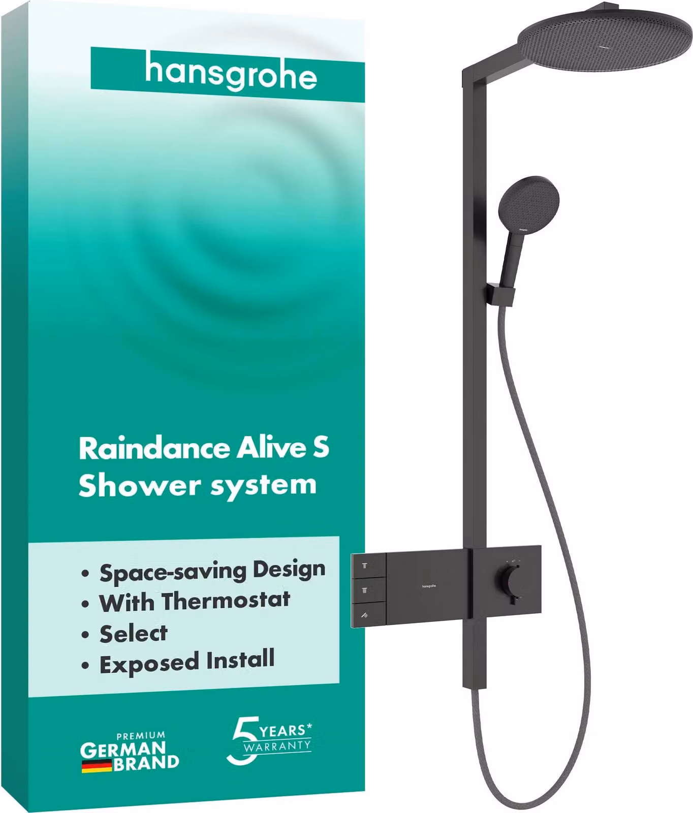 hansgrohe Showerpipe Raindance Alive S 300 2jet con termostato BBC, 1 pz.