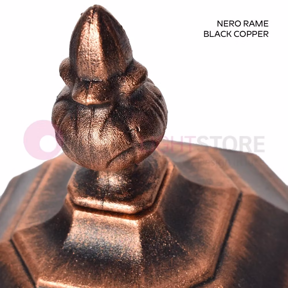 Applique ENEA Gardenlight Lanterna da Parete Classica in Alluminio Nero e Rame per Esterno – 2