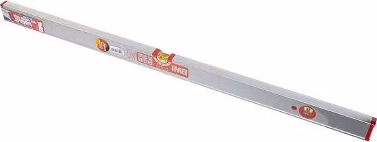 Livella in alluminio con lente di ingrandimento fino a 100 centimetri, con una precisione di 0,05 millimetri per metro e estremità gommate.