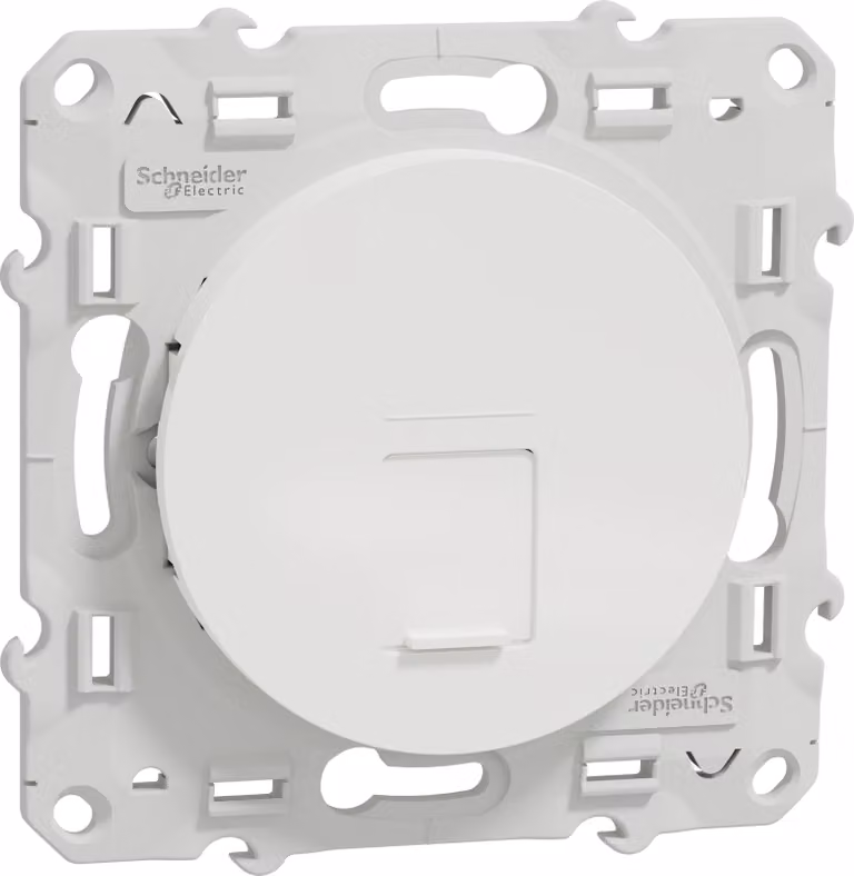 Schneider Electric S520476 Odace Presa RJ45 Cat.6 STP Bianco Installazione elettrica Interruttore multimediale
