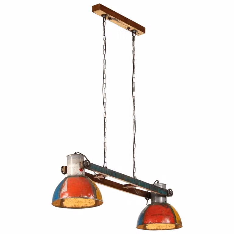 The Living Store Lampada a sospensione in stile industriale 25 W Multicolore 111 cm E27