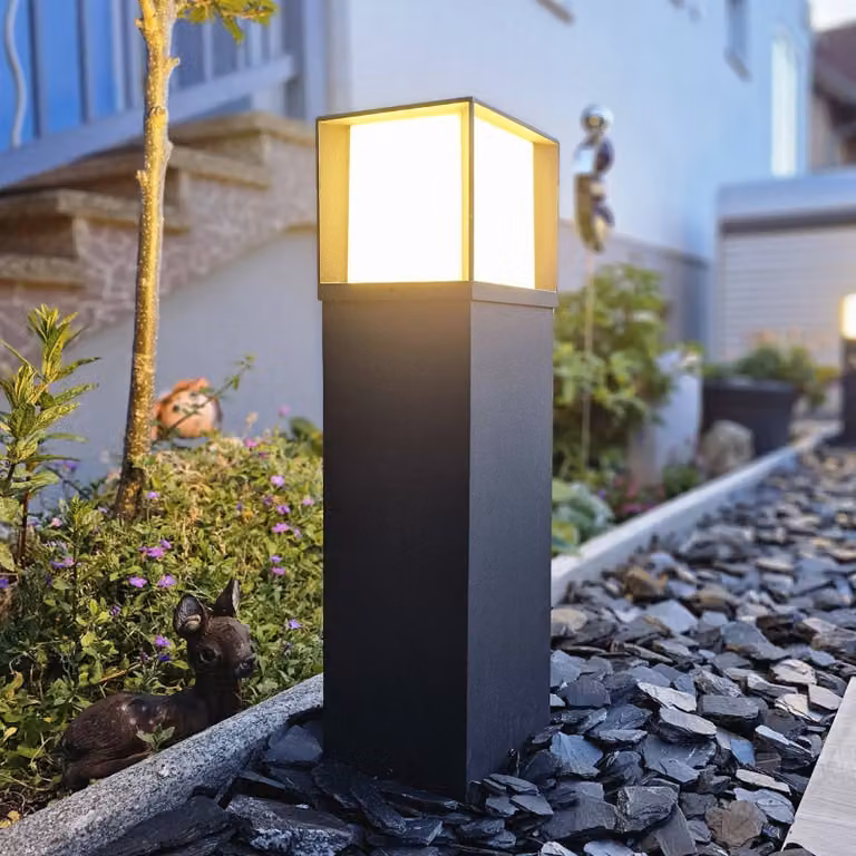 ORION Lampioncino da giardino Henry, Nero, Alluminio, Moderno, Lampada da esterni