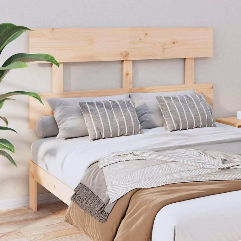 Testiera per letto vidaXL in legno massello di pino marrone stile rustico L: 164 cm, P: 3 cm, H: 81 cm