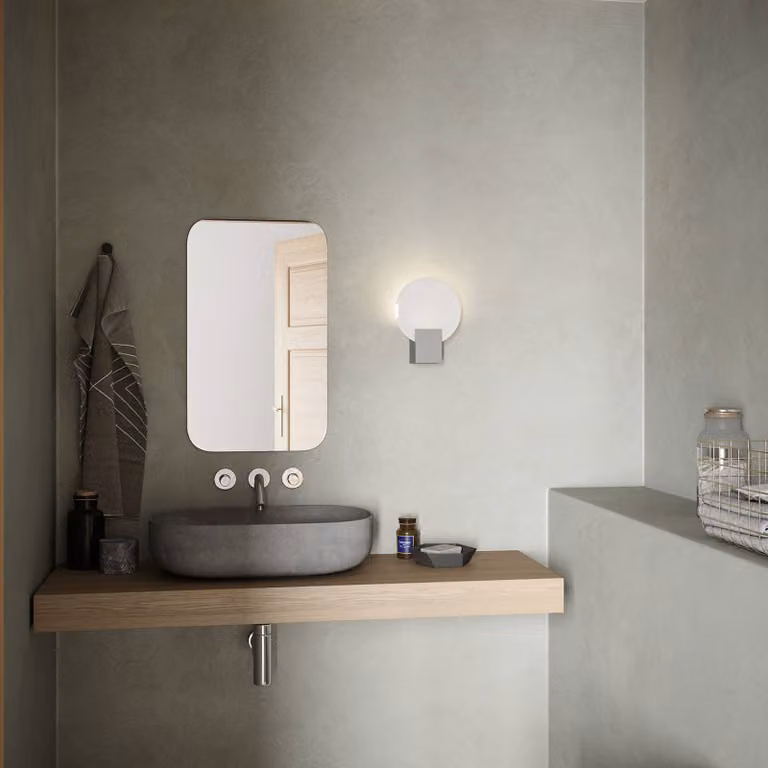 Nordlux Applique da parete Hester, dimmerabile, Bianco / Opale, Bagno, Plastica, Moderno, Applique