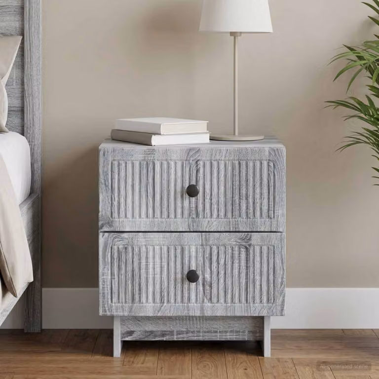 vidaXL Armadio da Notte con Cassetto Grigio Sonoma L: 43 cm, P: 34,5 cm, H: 47,5 cm