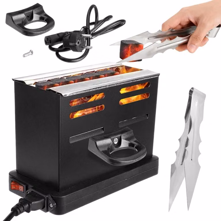 Accenditore elettrico per carbone, 800 watt, per barbecue a carbone