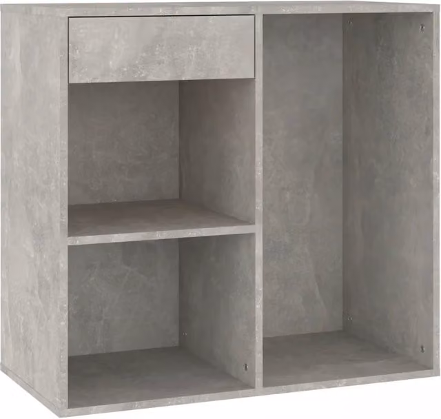 Armadietto per cosmetici moderno design pratico contenitore 80 x 40 x 75 cm in legno ingegnerizzato grigio cemento 02_0047951