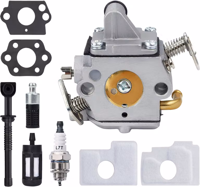 Kit di manutenzione per motosega, comprensivo di carburatore, filtri e guarnizioni