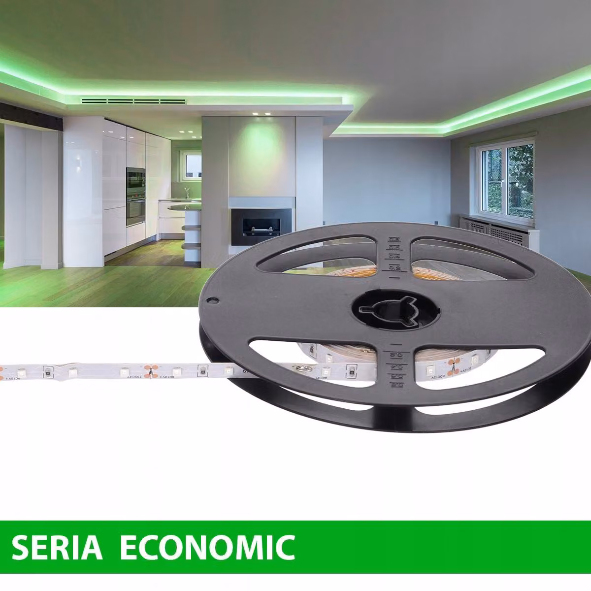 Striscia LED Prescot, 12V, verde, 30 LED al metro, 5 metri