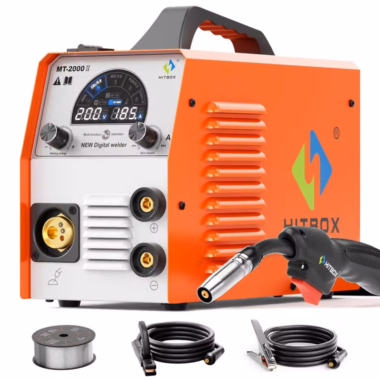 Saldatrice MIG 200A - 4-in-1: MIG, MMA, saldatura TIG con accensione a sollevamento - 230 V - Potenza